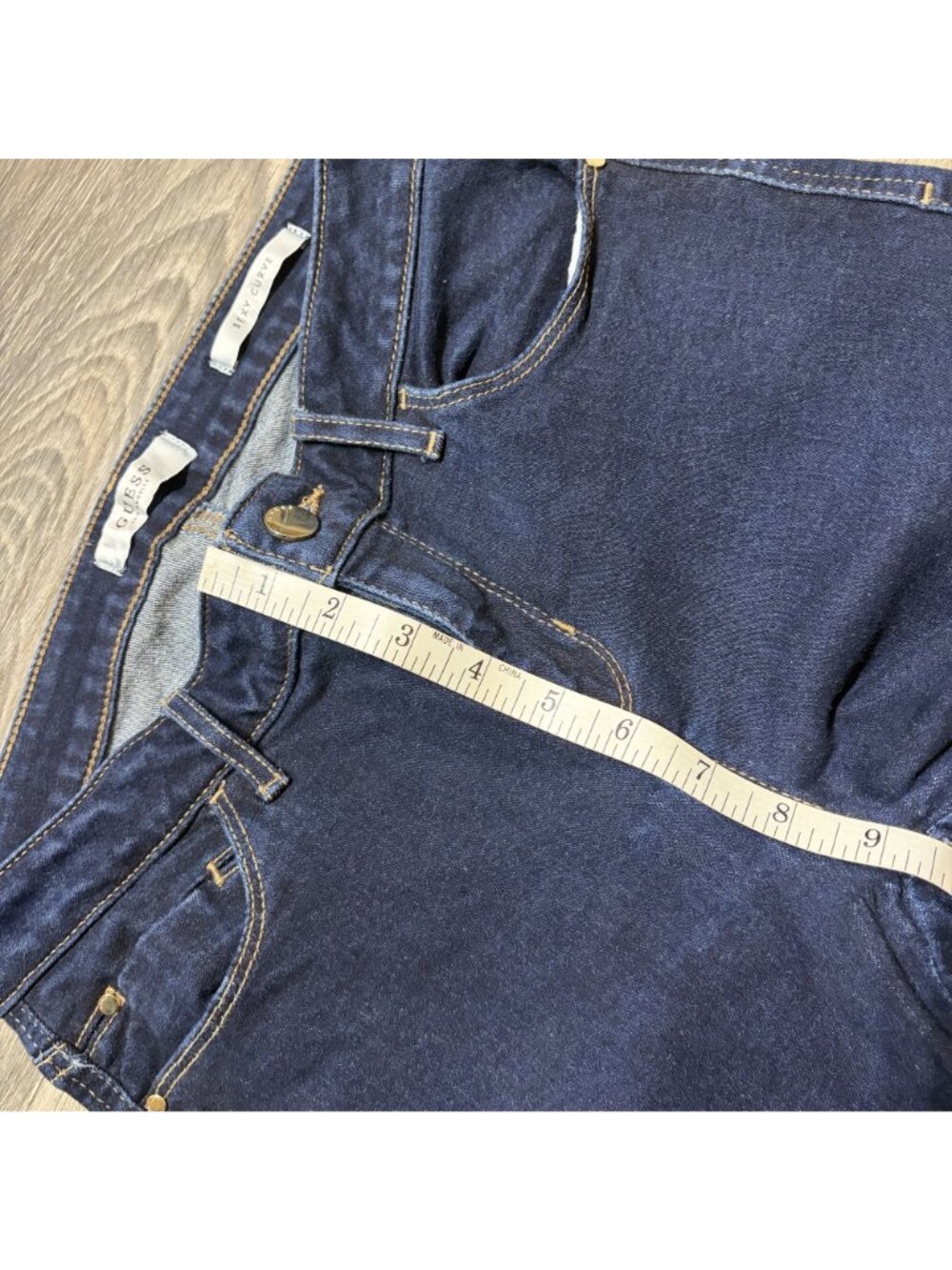 Guess Sexy Curve Dark Wash Skinny Jeans 29 Stretch Denim 5 Pocket Mid Rise - Picture 10 of 14